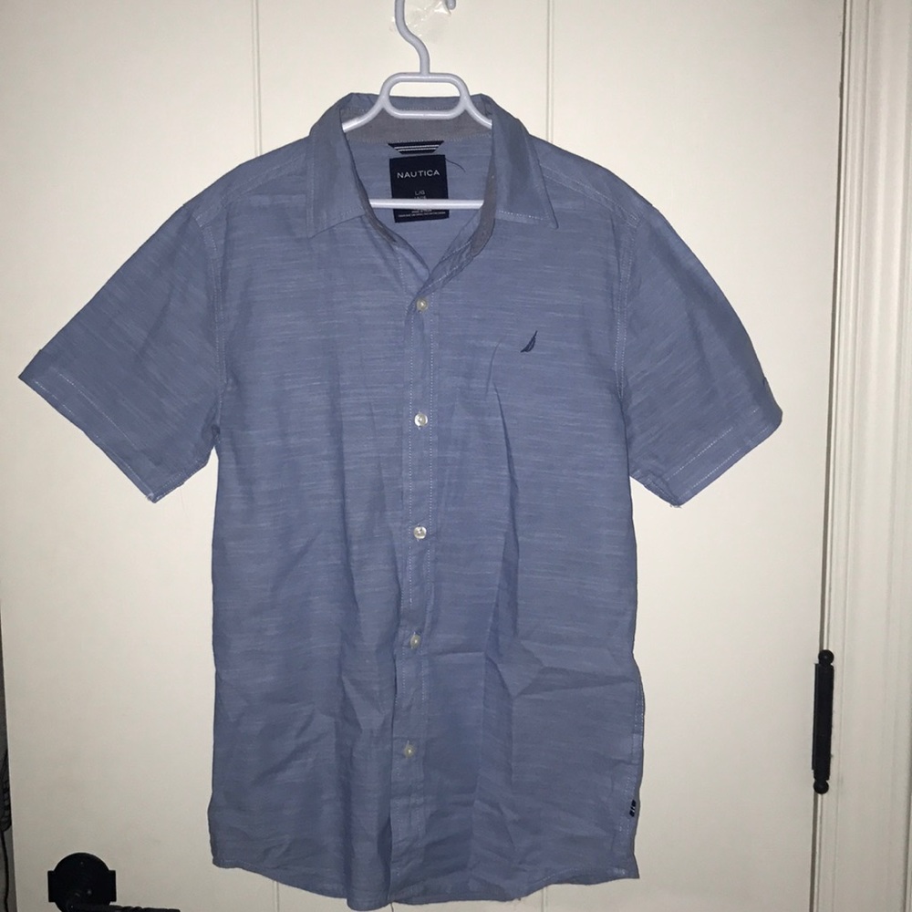 Brand new boys Nautical button down collard shirt